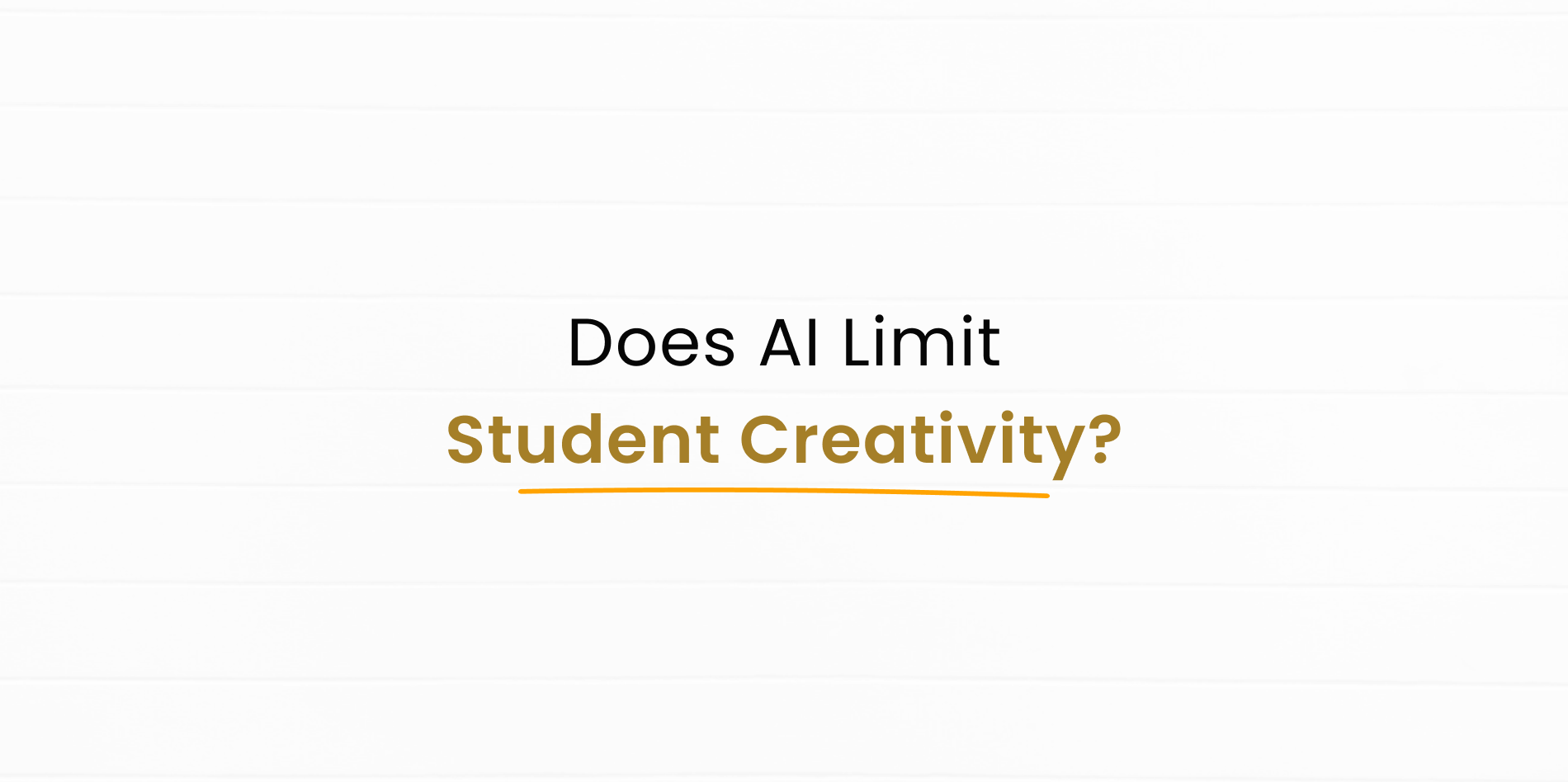 Does using AI limit you as a creative person?