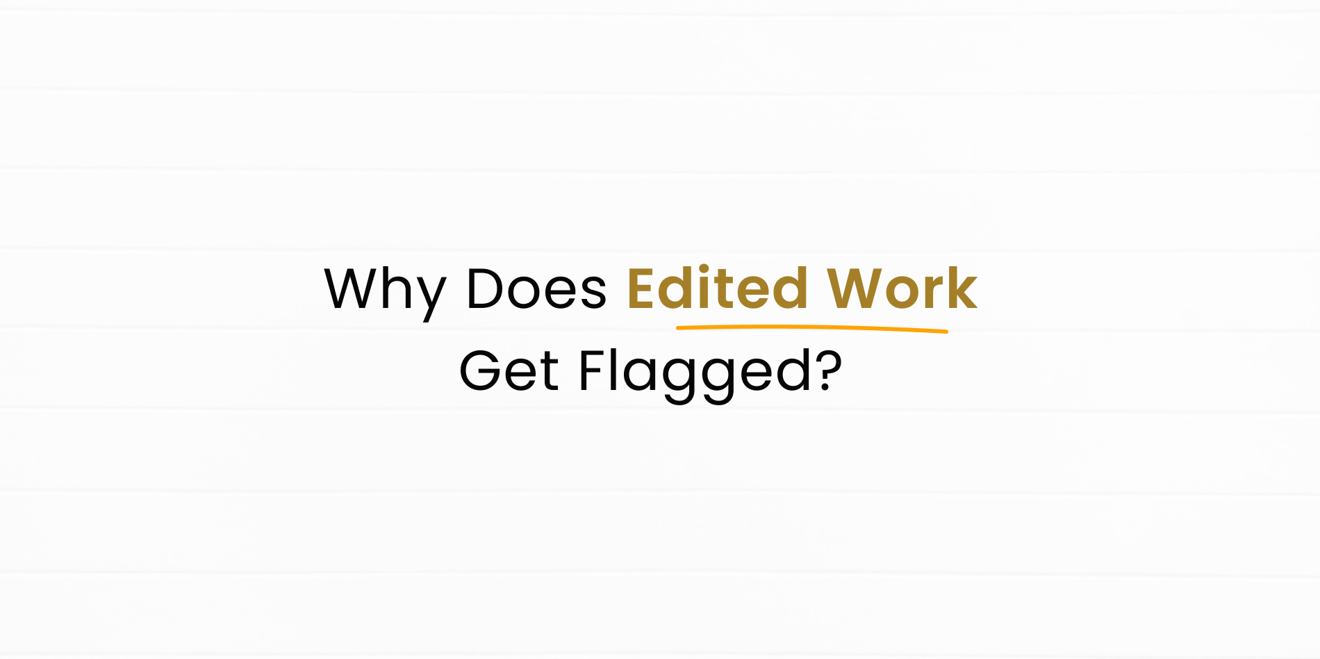 Why does an AI detector work on edited paraphrased text?