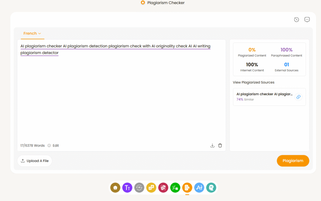 Small words plagiarism flagged in an essay by AI plagiarism detection
Student checking essay originality with small words plagiarism highlighted
AI writing plagiarism report showing small words plagiarism in essay