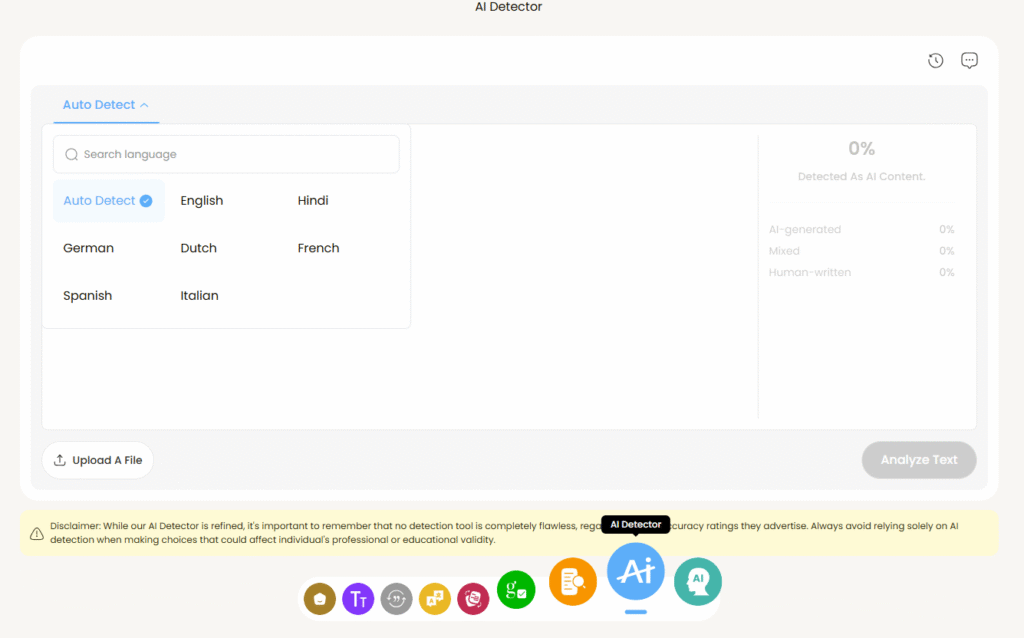 AI detector analyzing blog written in simple English

AI detector free tool checking blog written in simple English

Best AI detector analyzing text with AI content detector