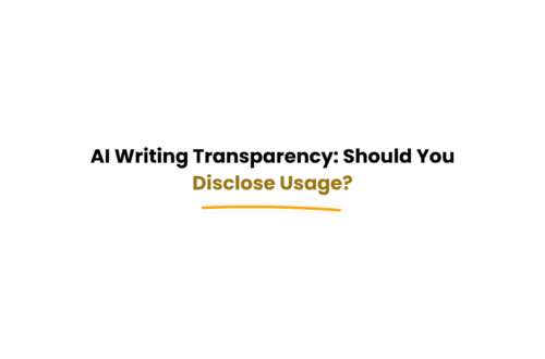 AI writing transparency and disclosure concept