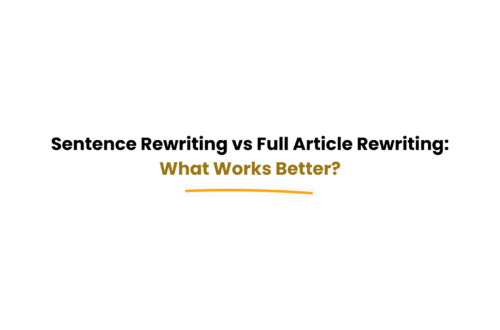 sentence rewriting vs full article rewriting comparison