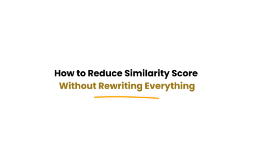 Ways to reduce similarity score without rewriting content